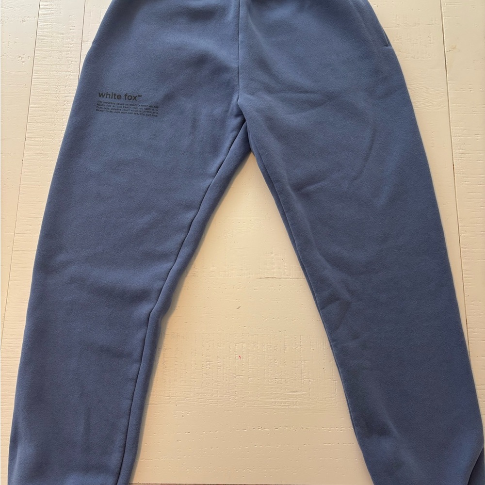 White Fox Boutique Blue Track Pants